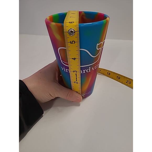 Silipint Cup Tie Dye Multicolor Vineyard Vines Logo Unbreakable Silicone Rainbow - Picture 8 of 9